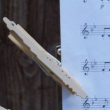 clip musicale per flauto, legno massiccio fatto a mano, regalo per flauto